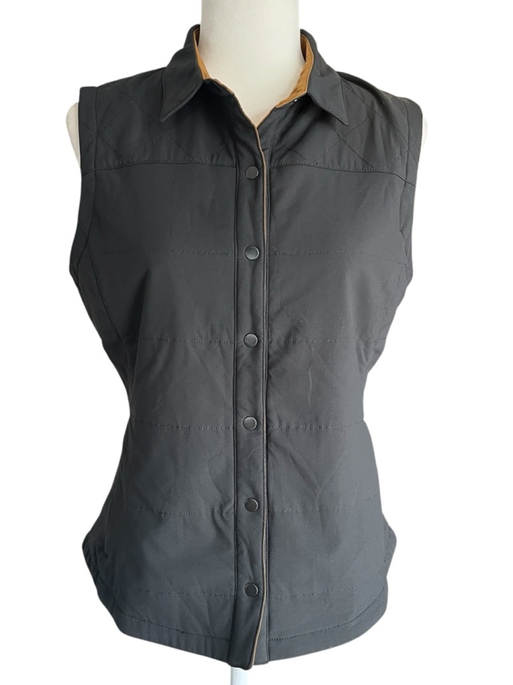 Kuhl Aurora Vest Button Up Collared Black Gorpcore Preppy Womens Small